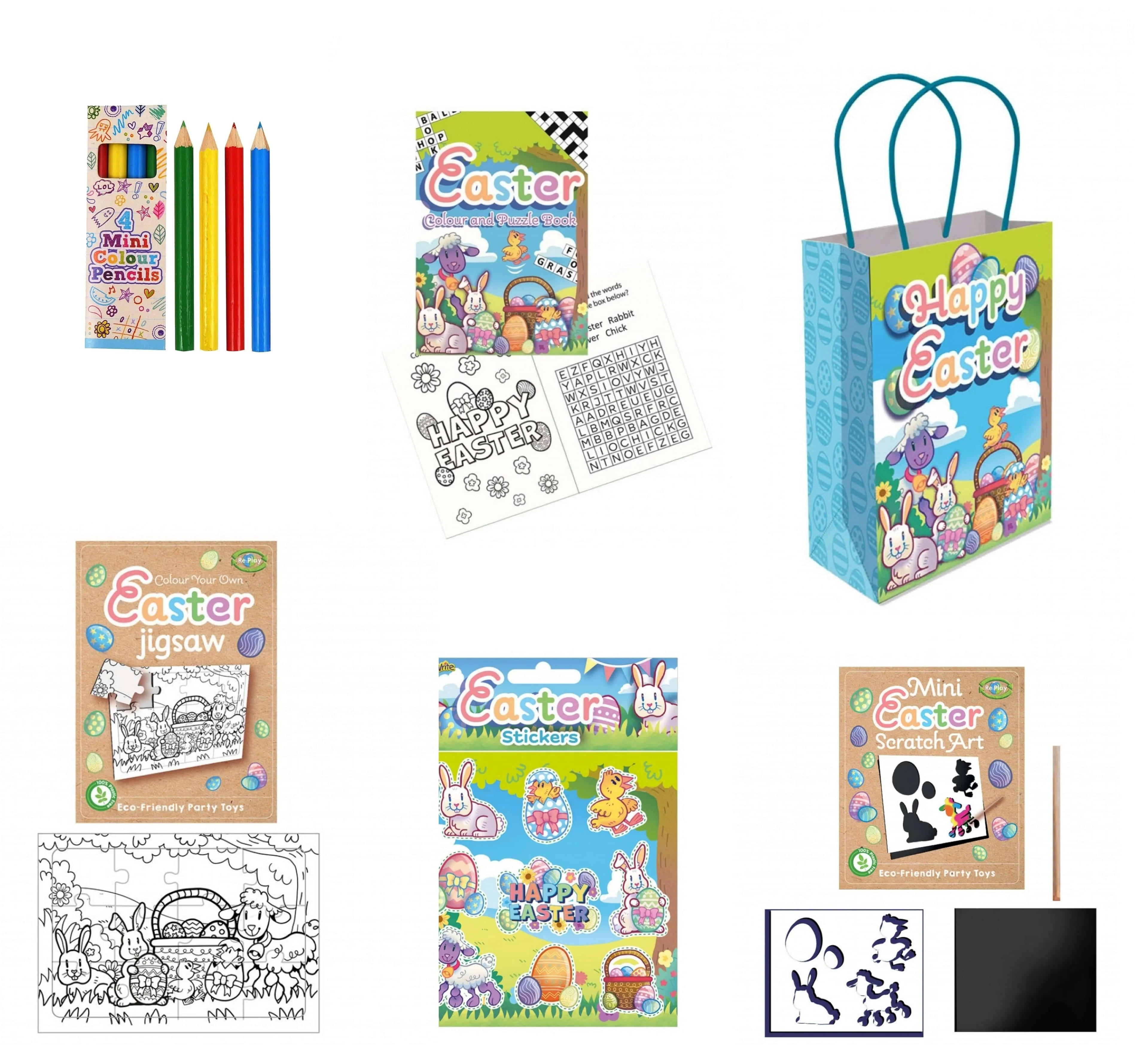 Single Easter themed Party Bag with Fillers