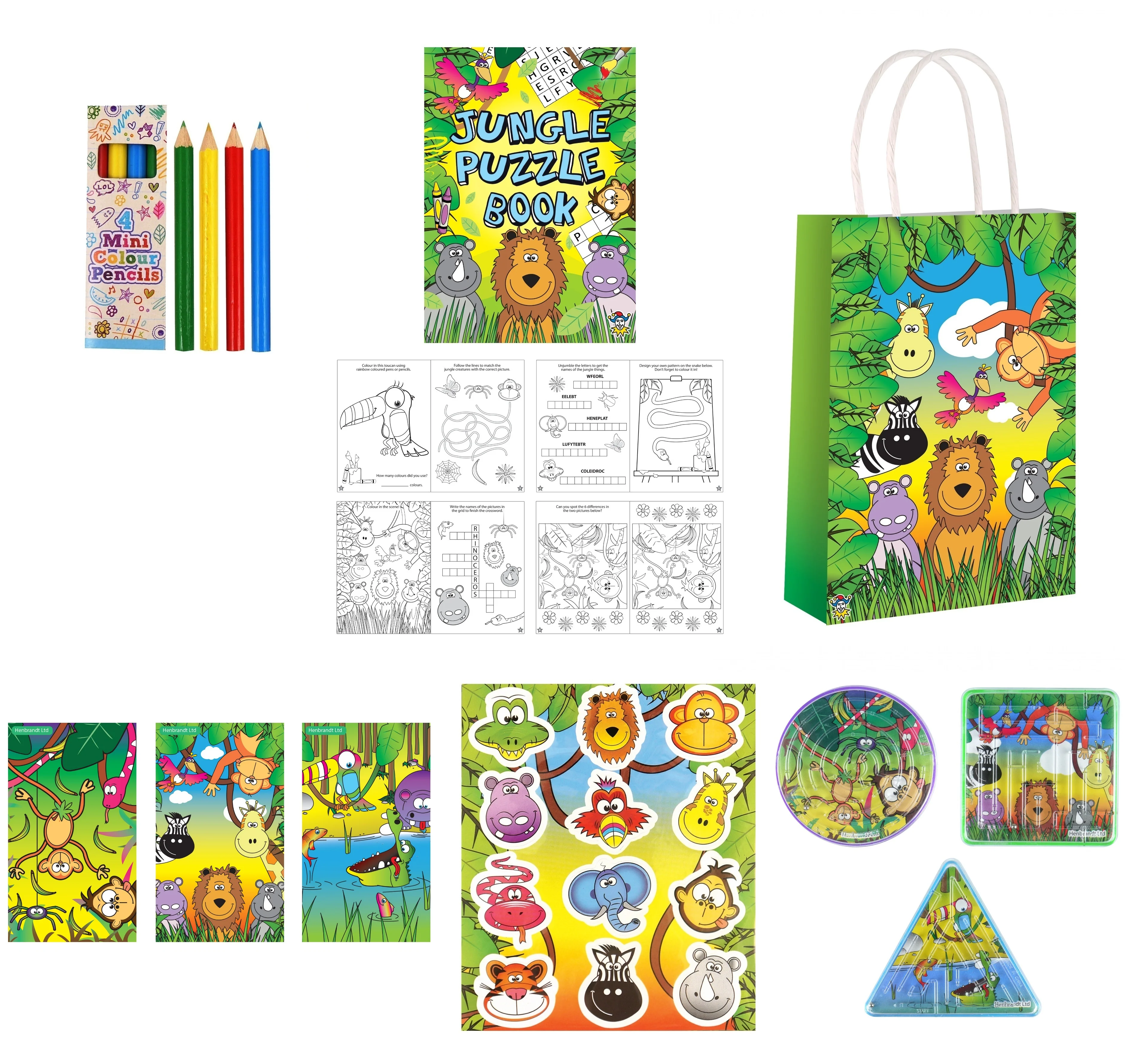 Single Jungle themed Party Bag with Fillers