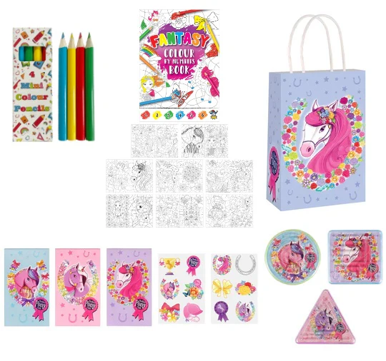 Pony themed 12 Party Bags with Fillers