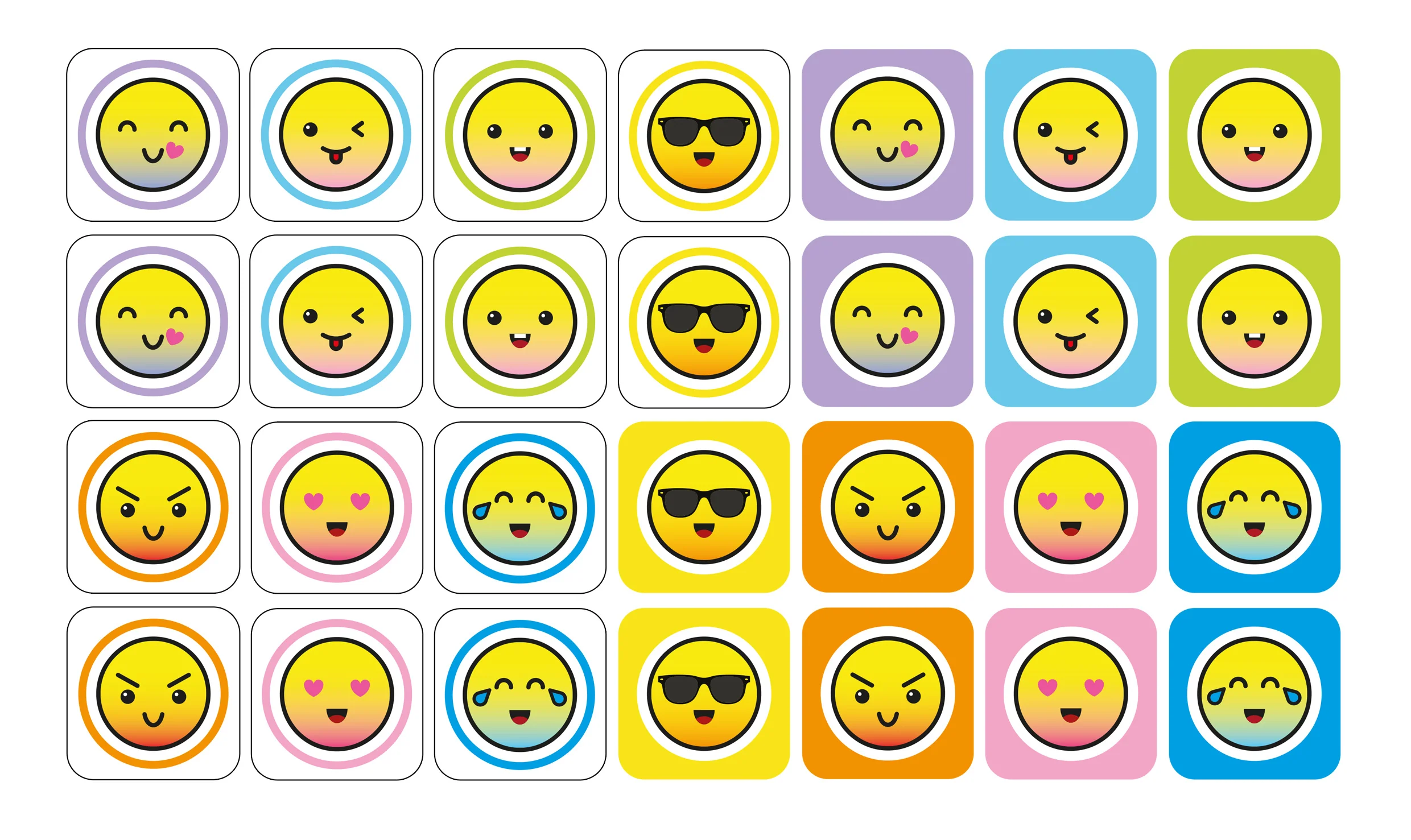 Smiley Faces Mini Snap Cards - Image 4