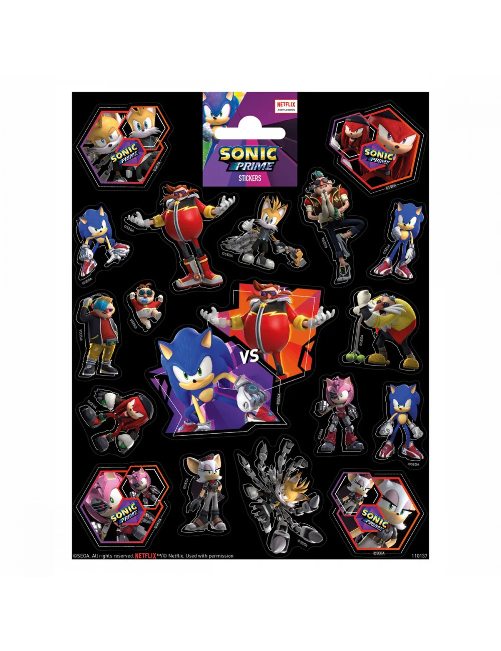 Sonic Prime Large Sticker Sheet 156 x 200mm