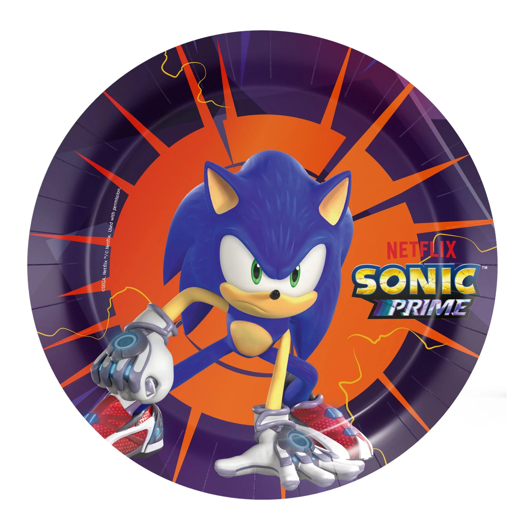 Sonic Prime Paper Plates - 18cm (Pack of 8)
