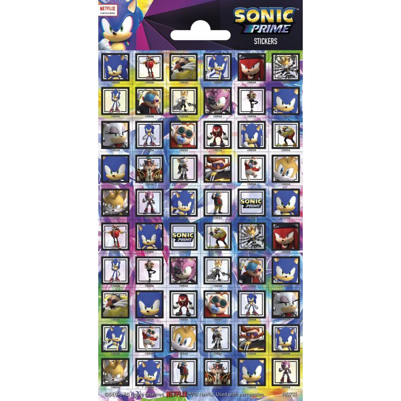 Sonic Prime Sheet of 60 Mini Stickers