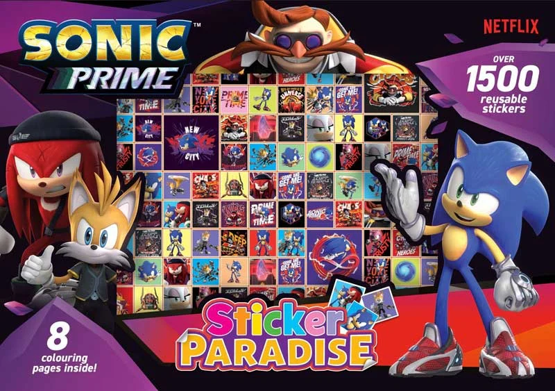 Sonic Sticker Paradise Book with reusable stickers