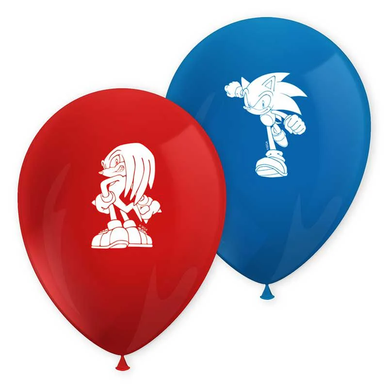 Sonic The Hedgehog Printed Latex Balloons (Pack of 8)