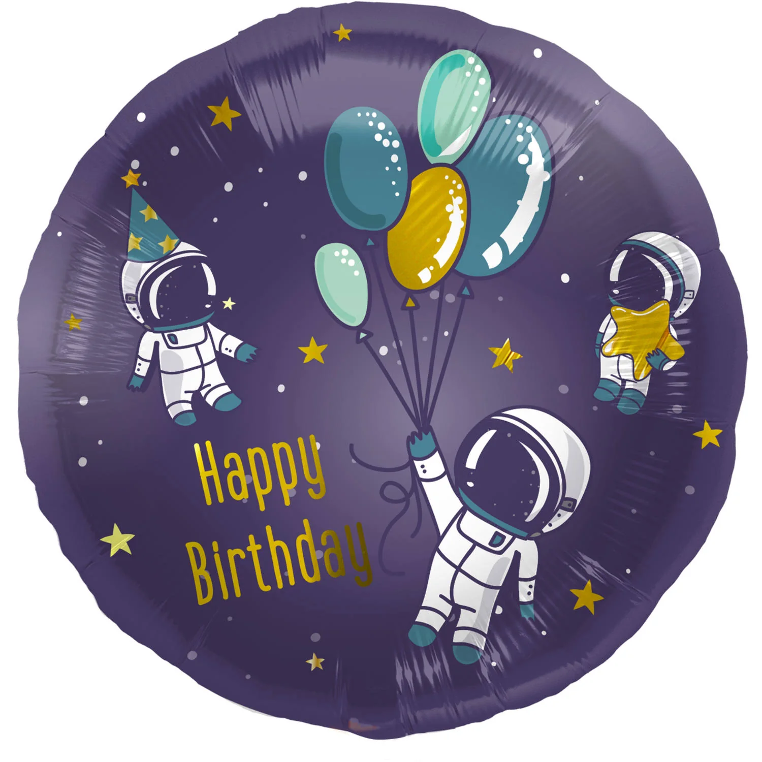 Space Happy Birthday Foil Balloon 45 cm