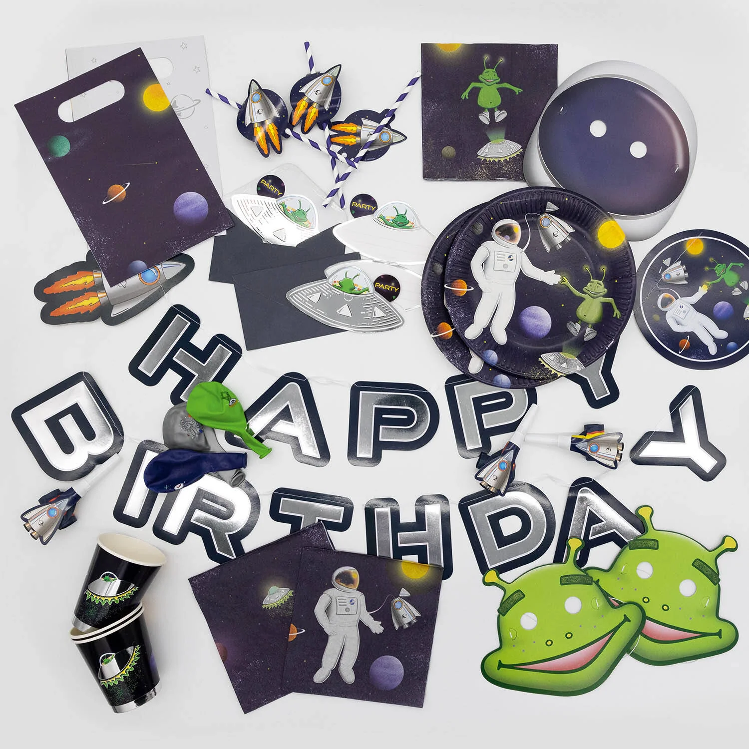 Space Party Kids Party Masks (Pack of 8) - Image 2