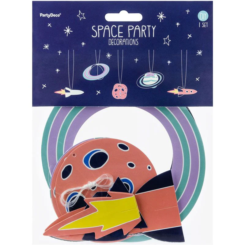 Space Solar System Hanging Birthday Party Decorations - Image 3