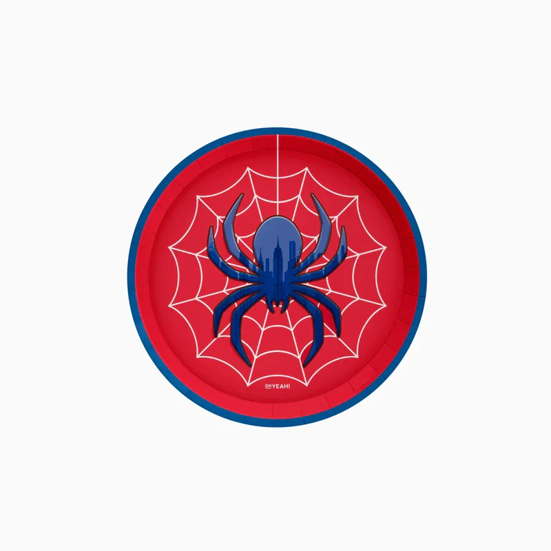 Spider Paper Plates 17 cm (Pack of 6)