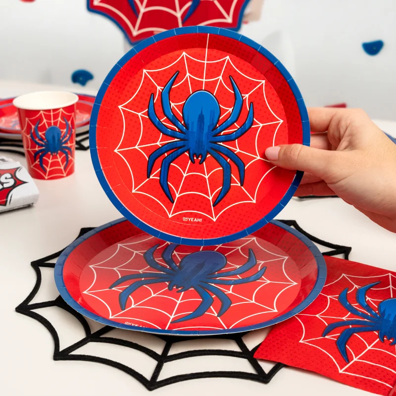Spider Paper Plates 17 cm (Pack of 6) - Image 2