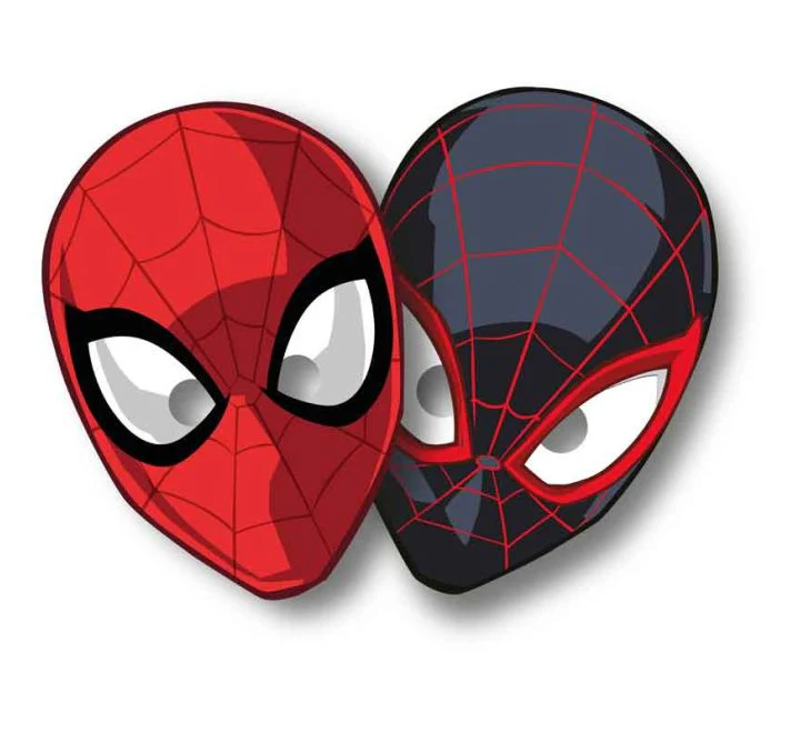 Spiderman World Of Webs Kids Party Masks (Pack of 6)