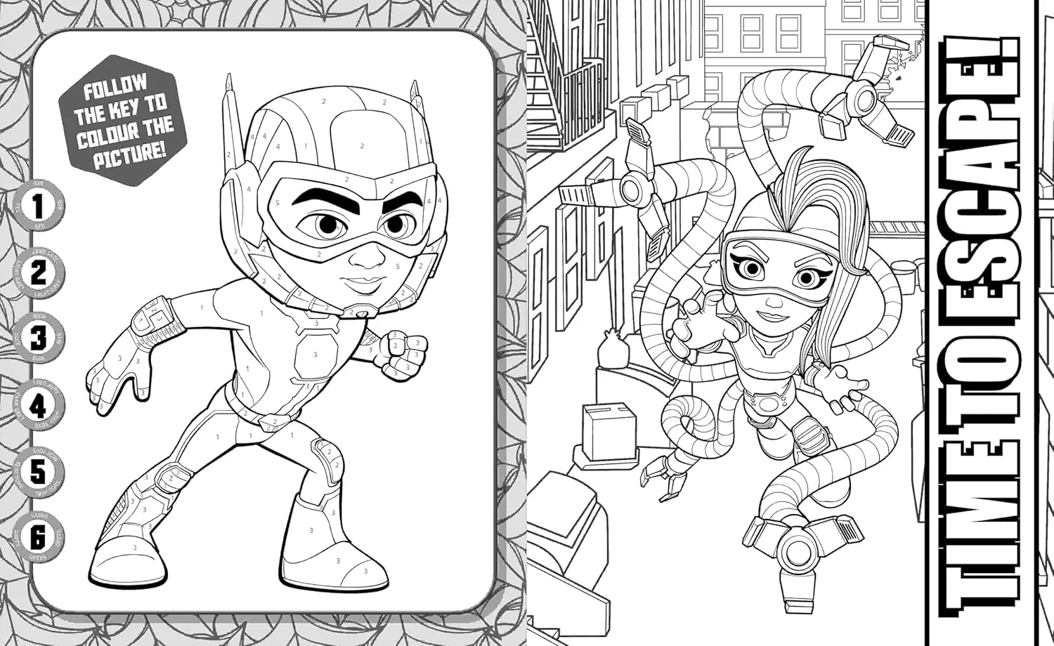 Spidey & Friends: 5 in 1 Colouring Book - Image 3
