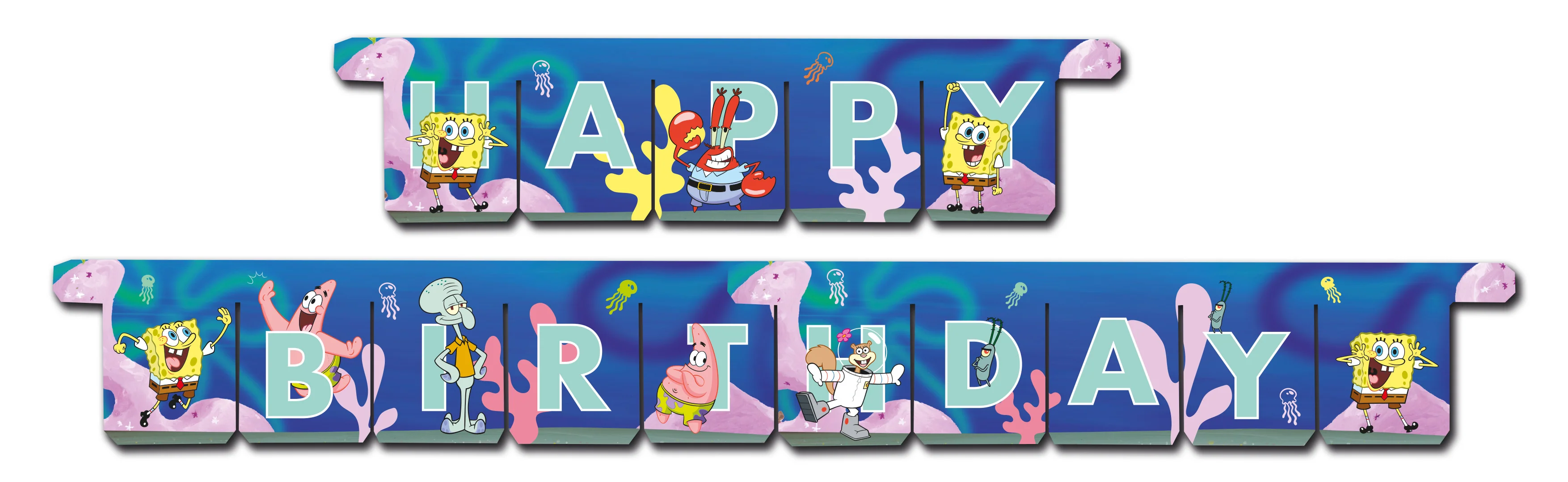 SpongeBob SquarePants Party "Happy Birthday" Banner