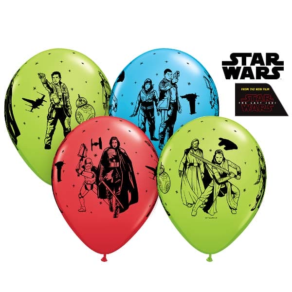 Star Wars The Last Jedi Printed Latex Balloons, 5 pack