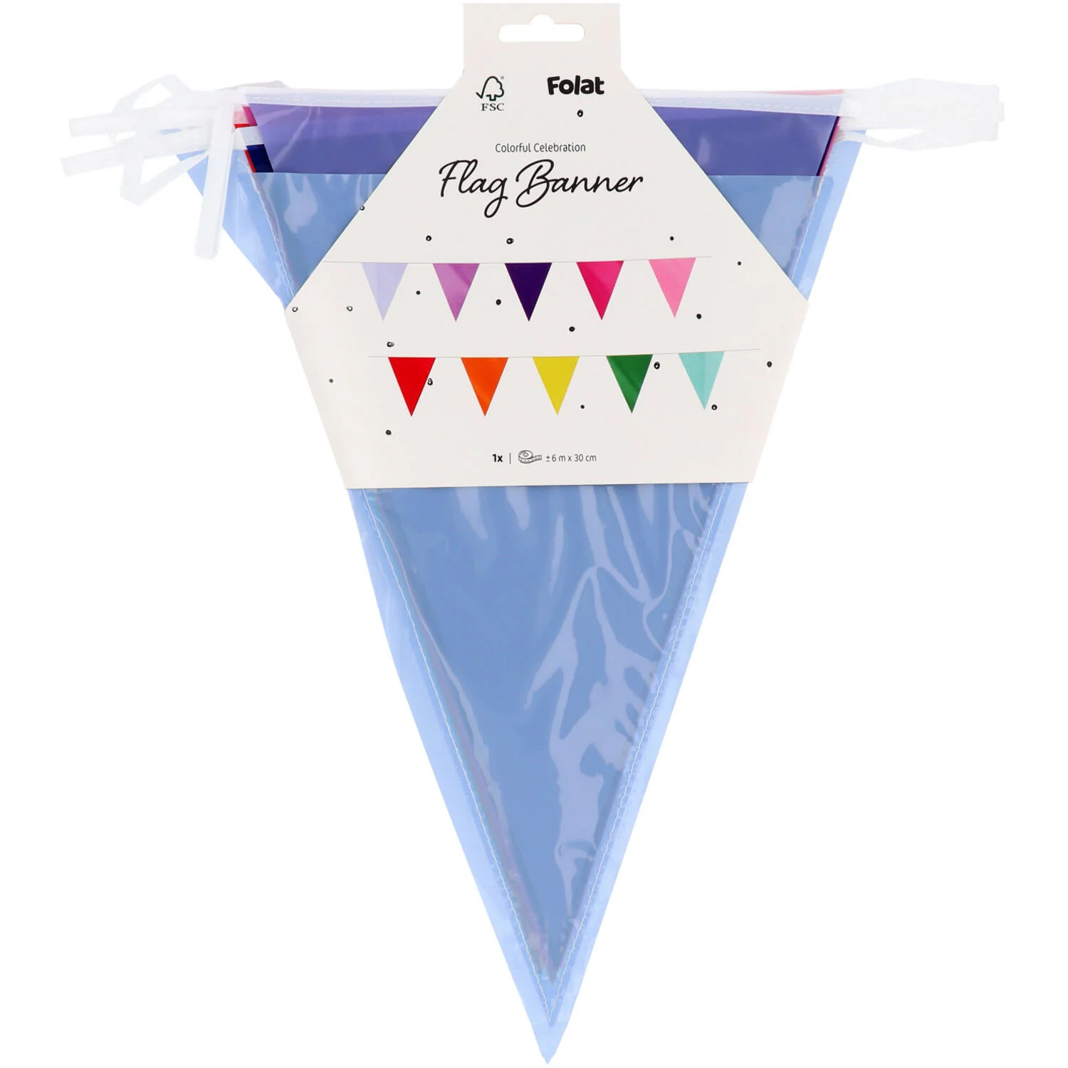 Stripetastic Birthday Party Bunting Banner 6m ( Reusable) - Image 4