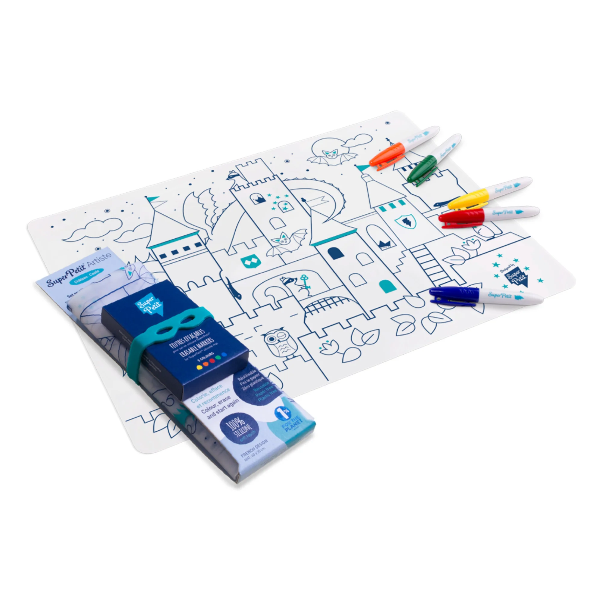 Super Petit - Artiste Colouring Mat - Castle