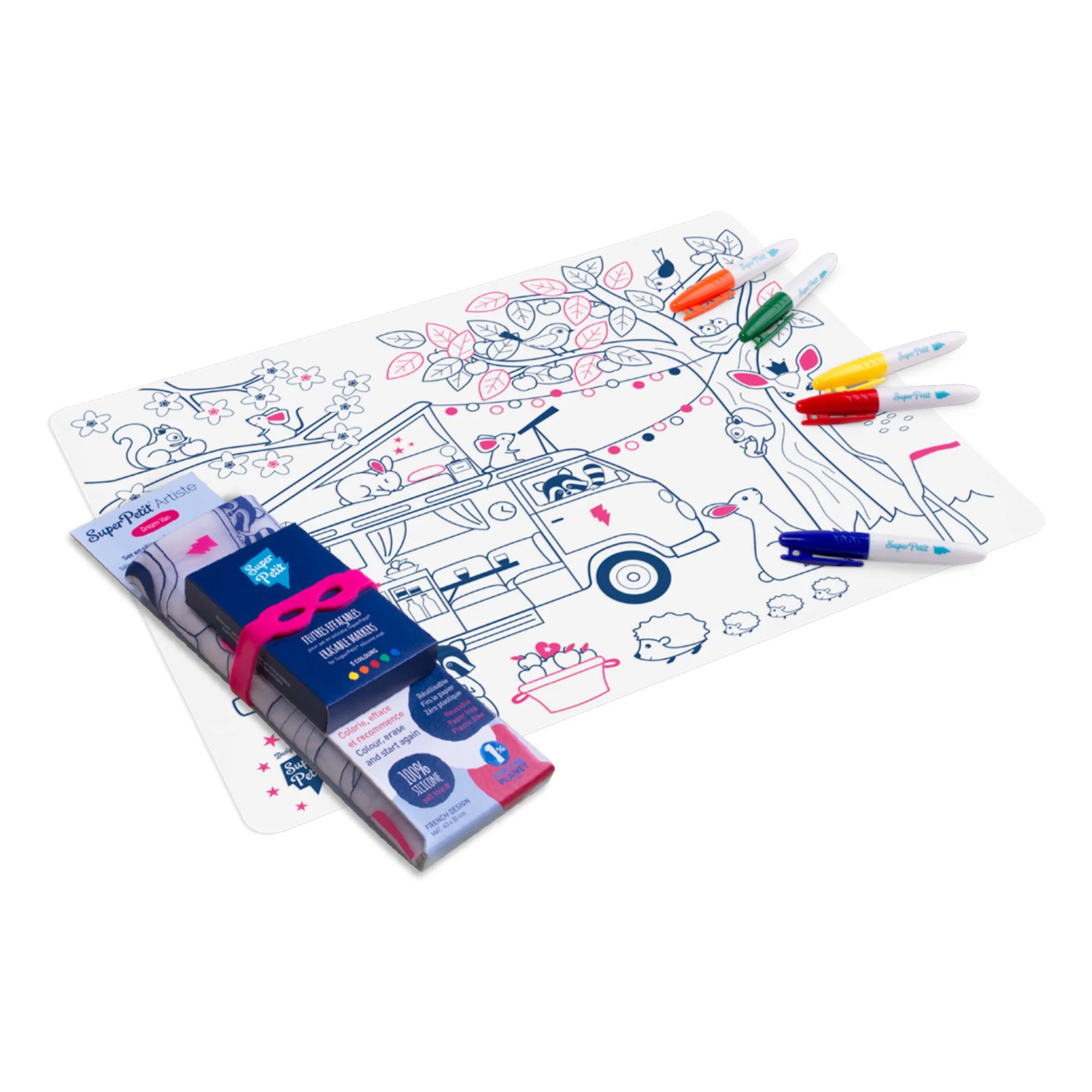 Super Petit - Artiste Colouring Mat - Dream Van