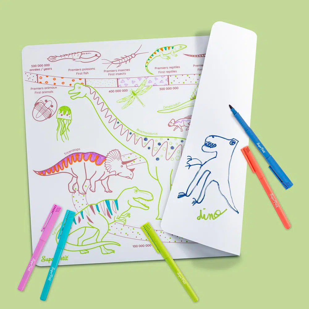 Super Petit - Learn & Play - Age of Dinosaurs Colouring Mat - Image 2