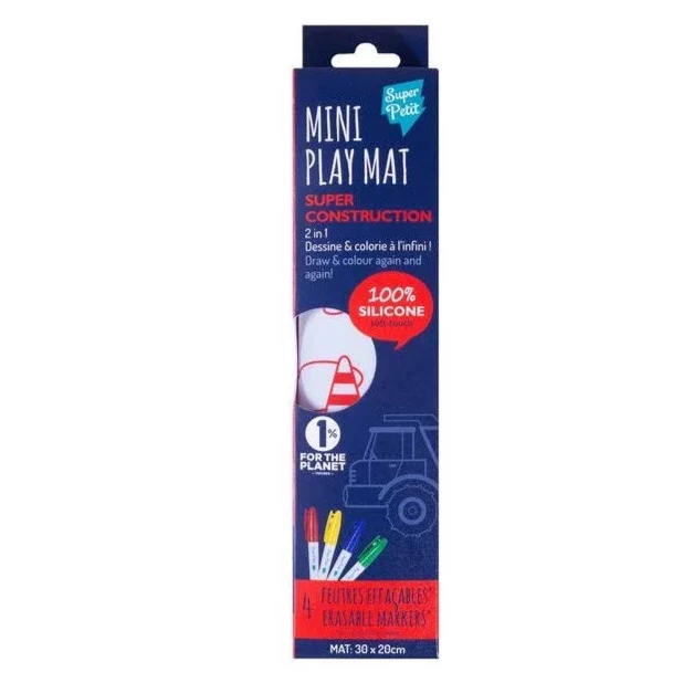 Super Petit - Mini Reversible Colouring Mat Set -Construction - Image 4