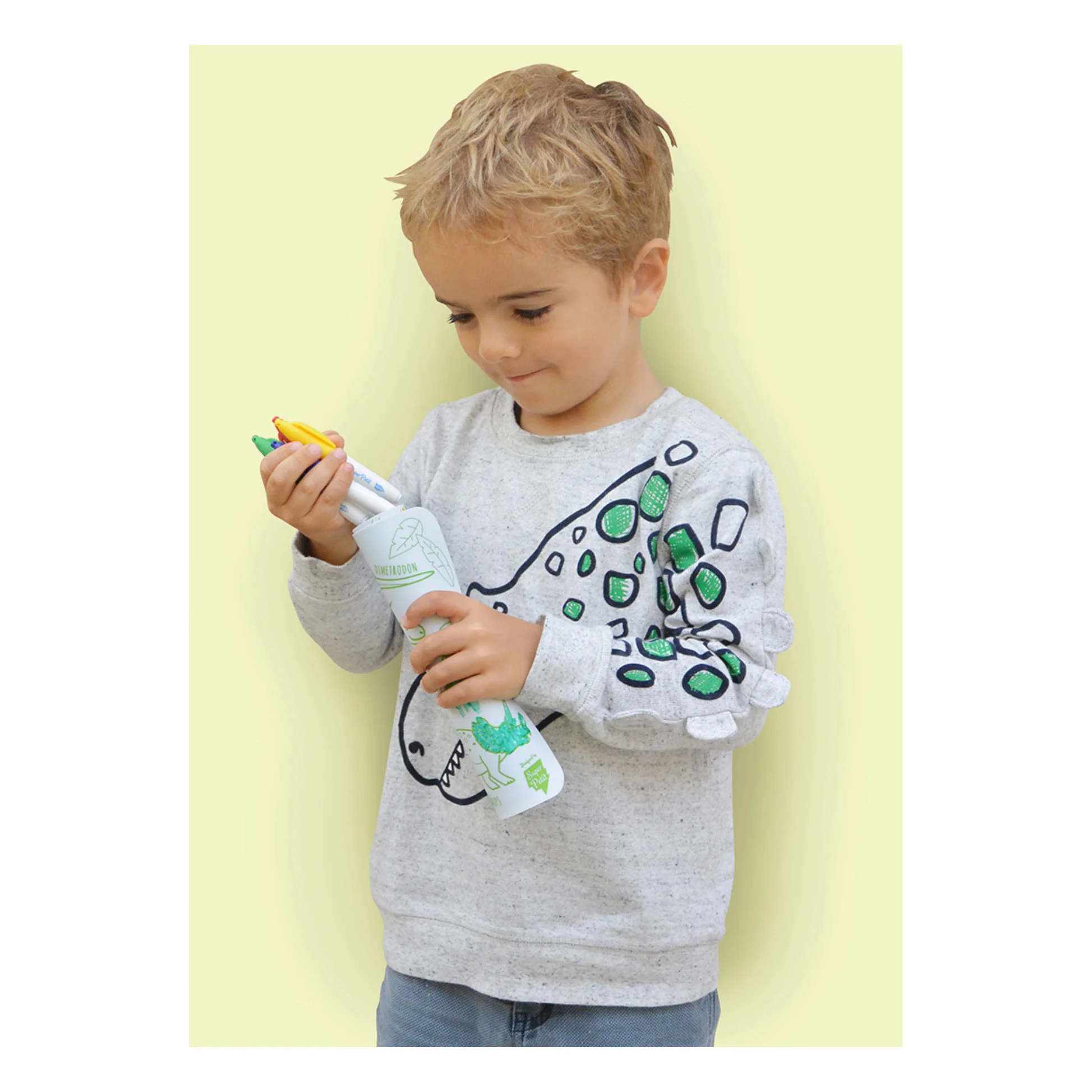 Super Petit - Mini Reversible Colouring Mat Set - Dinosaur - Image 4