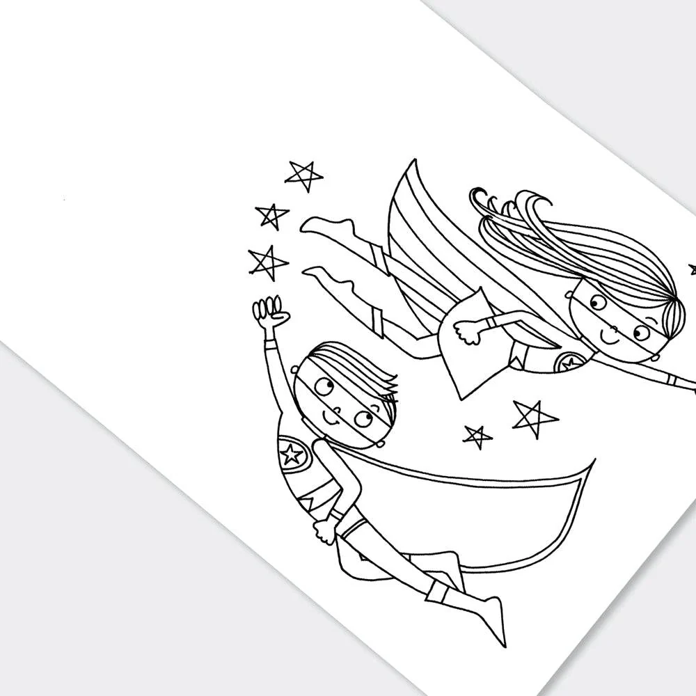 Superhero Colouring Book by Rachel Ellen Designs - Image 2