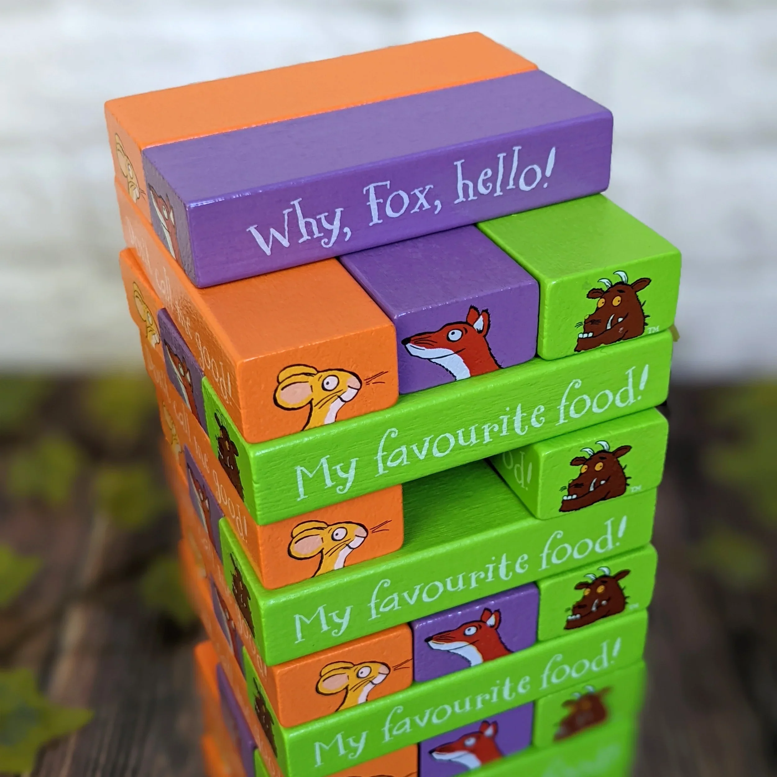 The Gruffalo Tumble Tower Game - Wooden Set With Dice - Image 4
