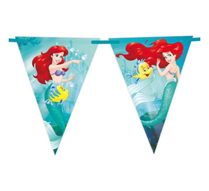 The Little Mermaid - Curious Ariel Bunting Birthday Party Banner
