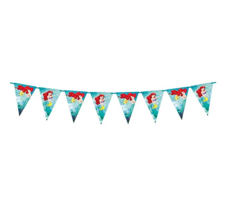 The Little Mermaid - Curious Ariel Bunting Birthday Party Banner - Image 2