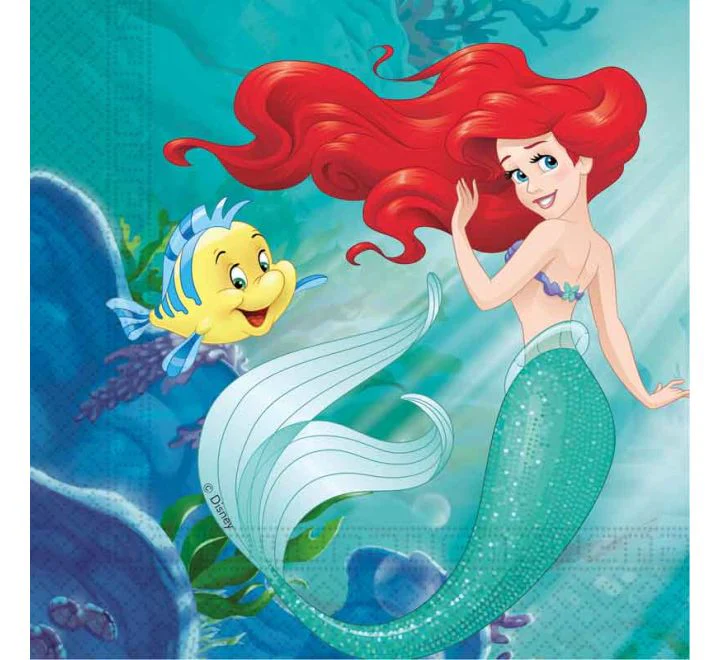 The Little Mermaid - Curious Ariel Napkins (Pack of 20)