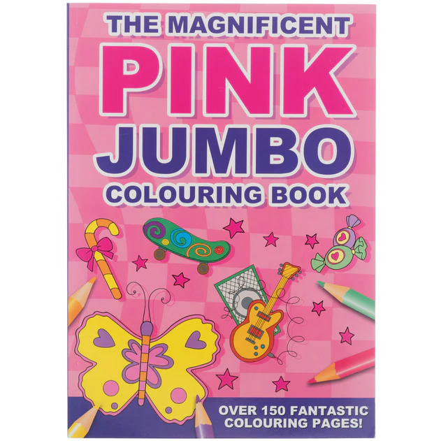 The Magnificent Pink Jumbo Colouring Book