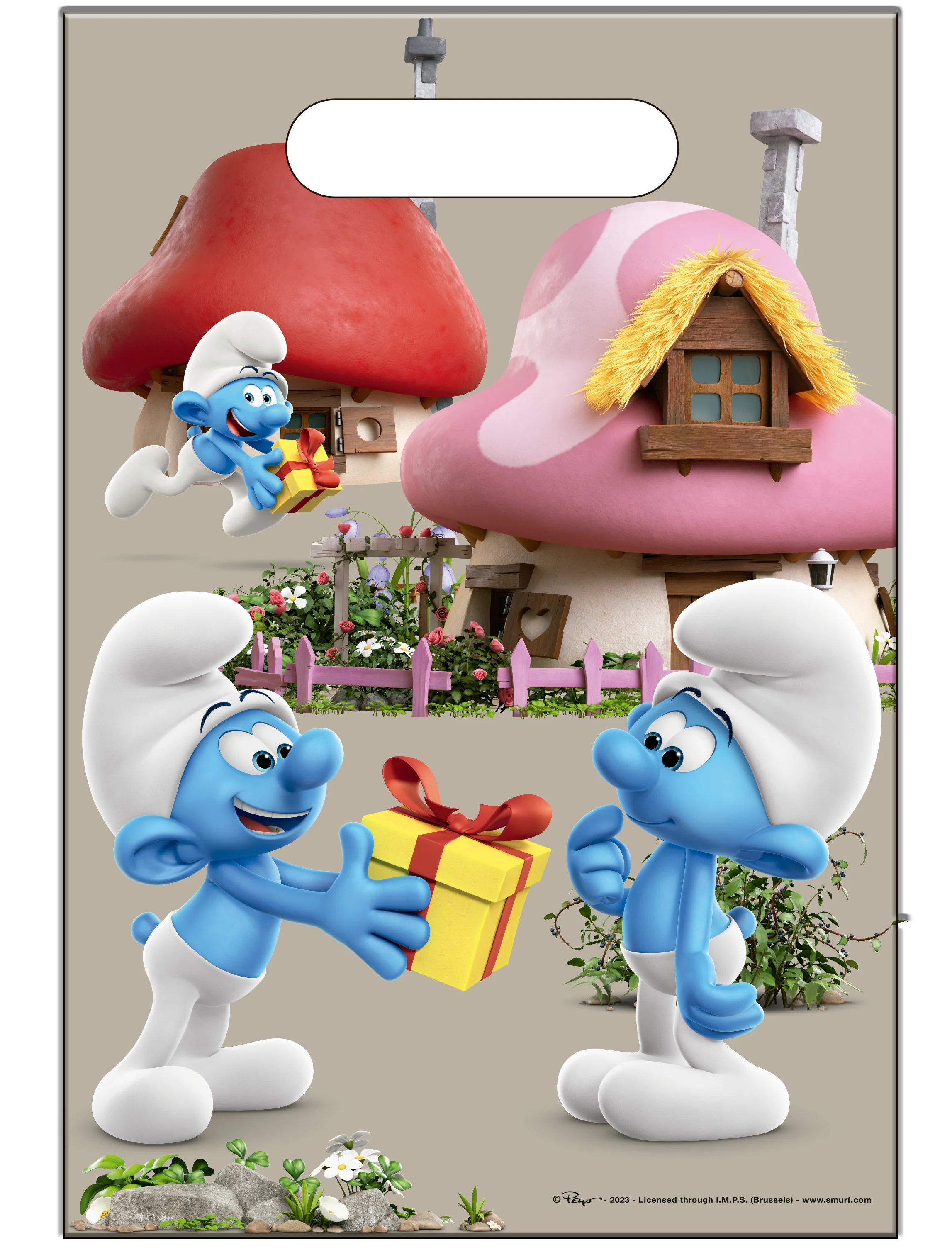 The Smurfs Plastic Party Loot Bags (pack of 6)
