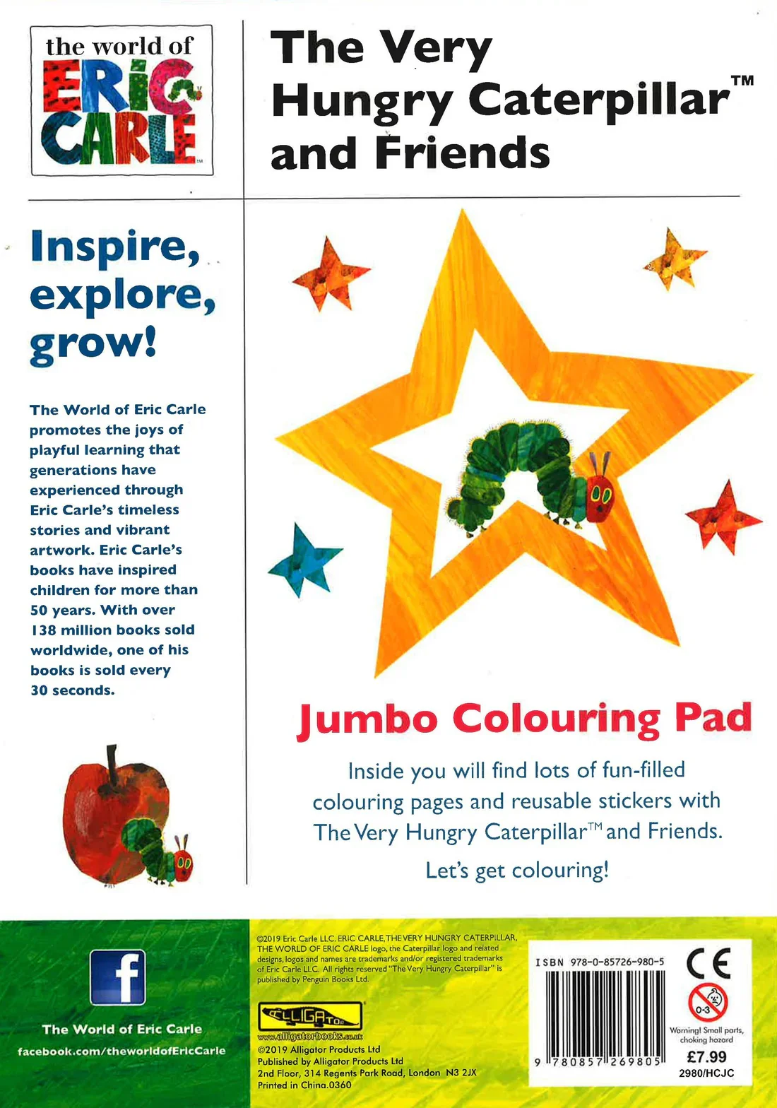 The Very Hungry Caterpillar Jumbo Colouring Pad - Image 2