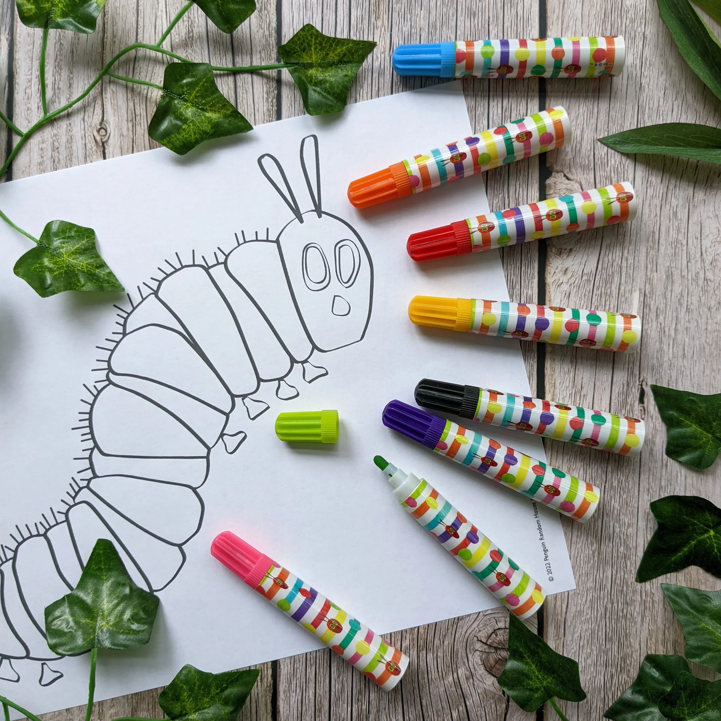 The Very Hungry Caterpillar Set of 8 Jumbo Marker Pens for Children - Image 4