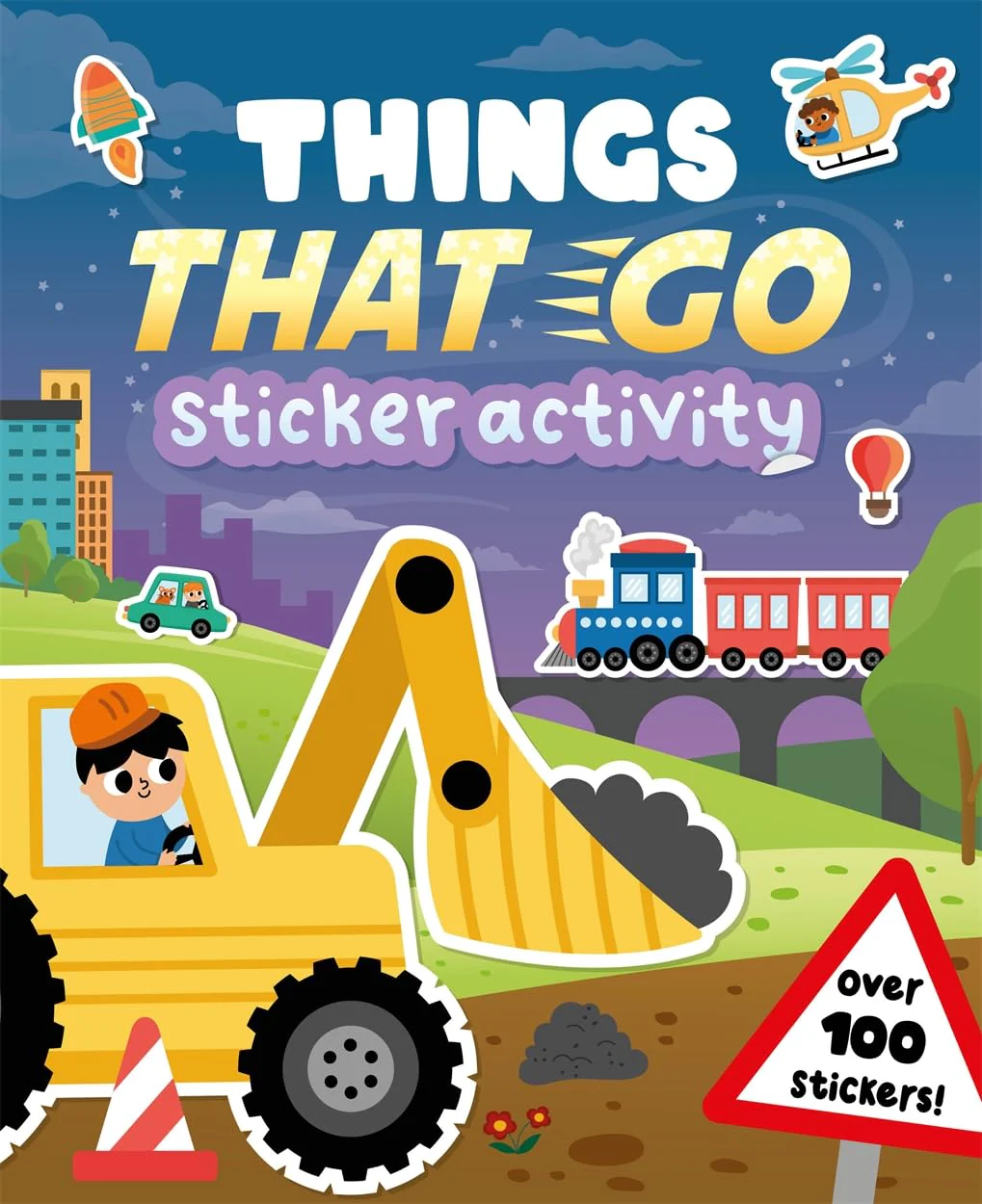 Things That Go Sticker Activity Book, 21.5 x 26.5 cm, Over 100 Stickers