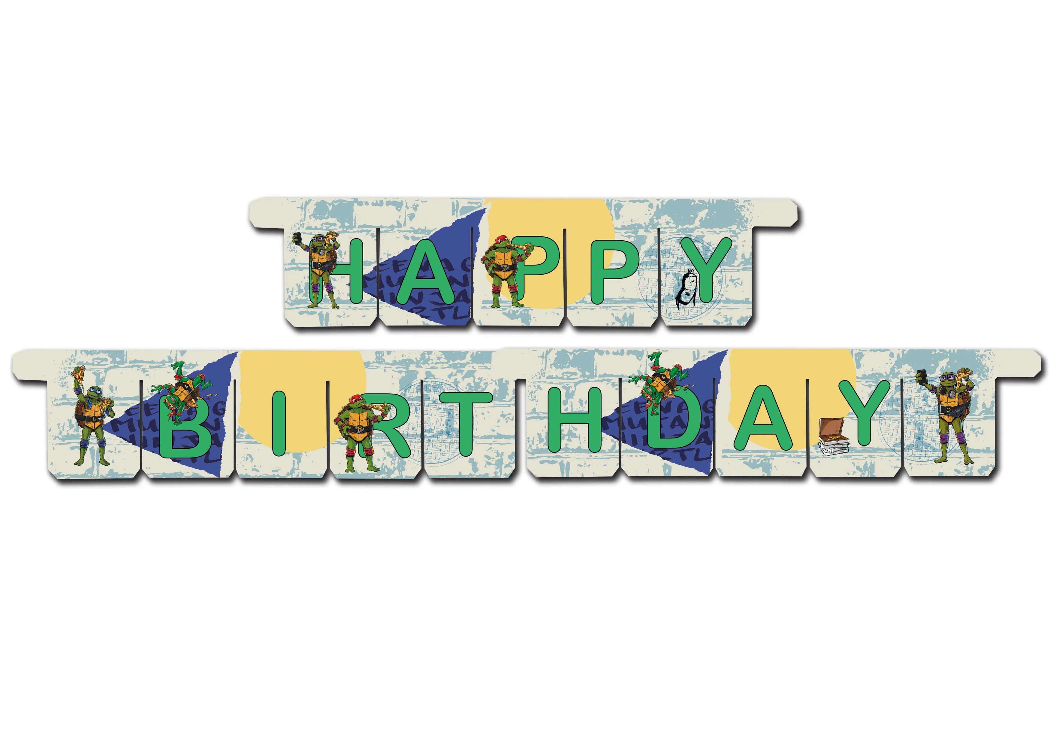 TMNT Party "Happy Birthday" Banner