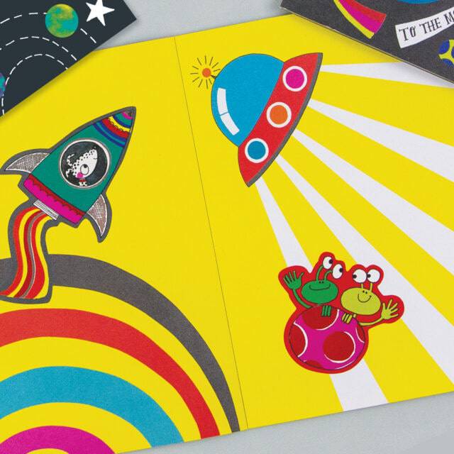 To the Moon Sticker Scene & Colouring Book by Rachel Ellen Designs - Image 3