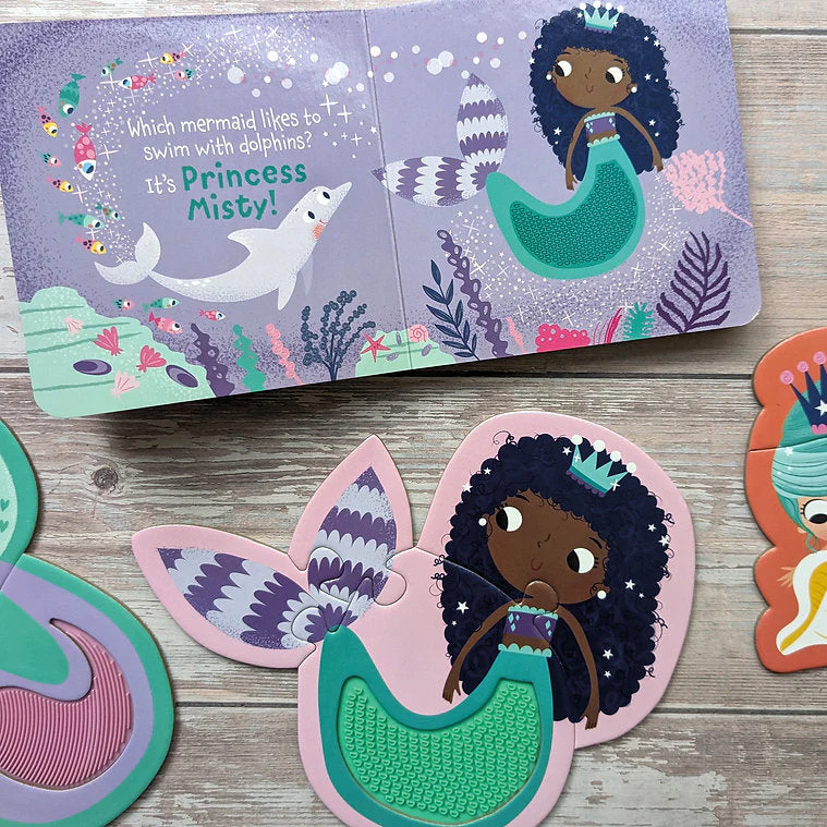 Touch and Feel Mermaids Jigsaw Puzzles With Free Board Book - Image 3