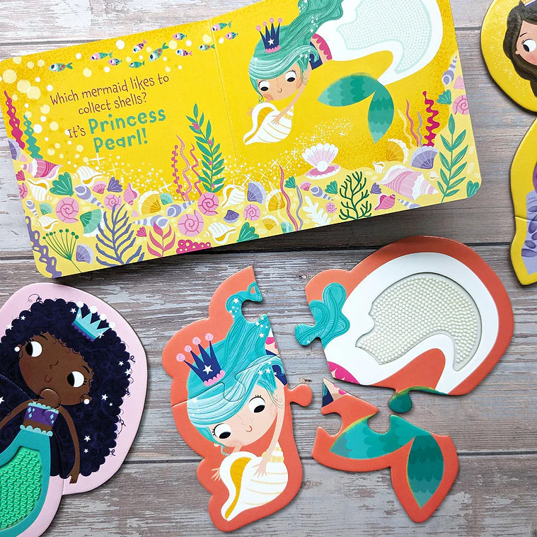 Touch and Feel Mermaids Jigsaw Puzzles With Free Board Book - Image 4