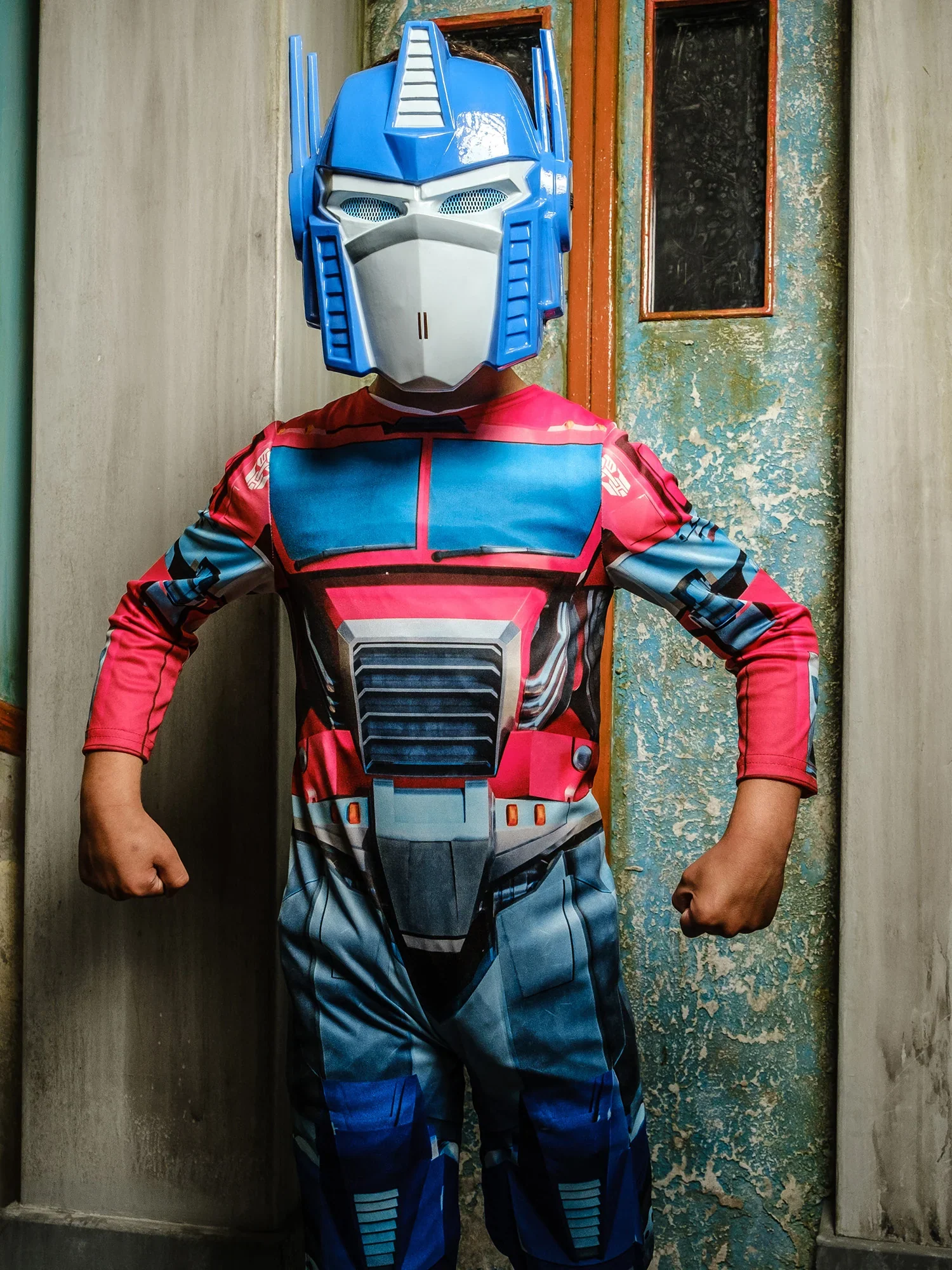 Transformers Optimus Prime Dressing Up Costume Jumpsuit & Mask - Image 9