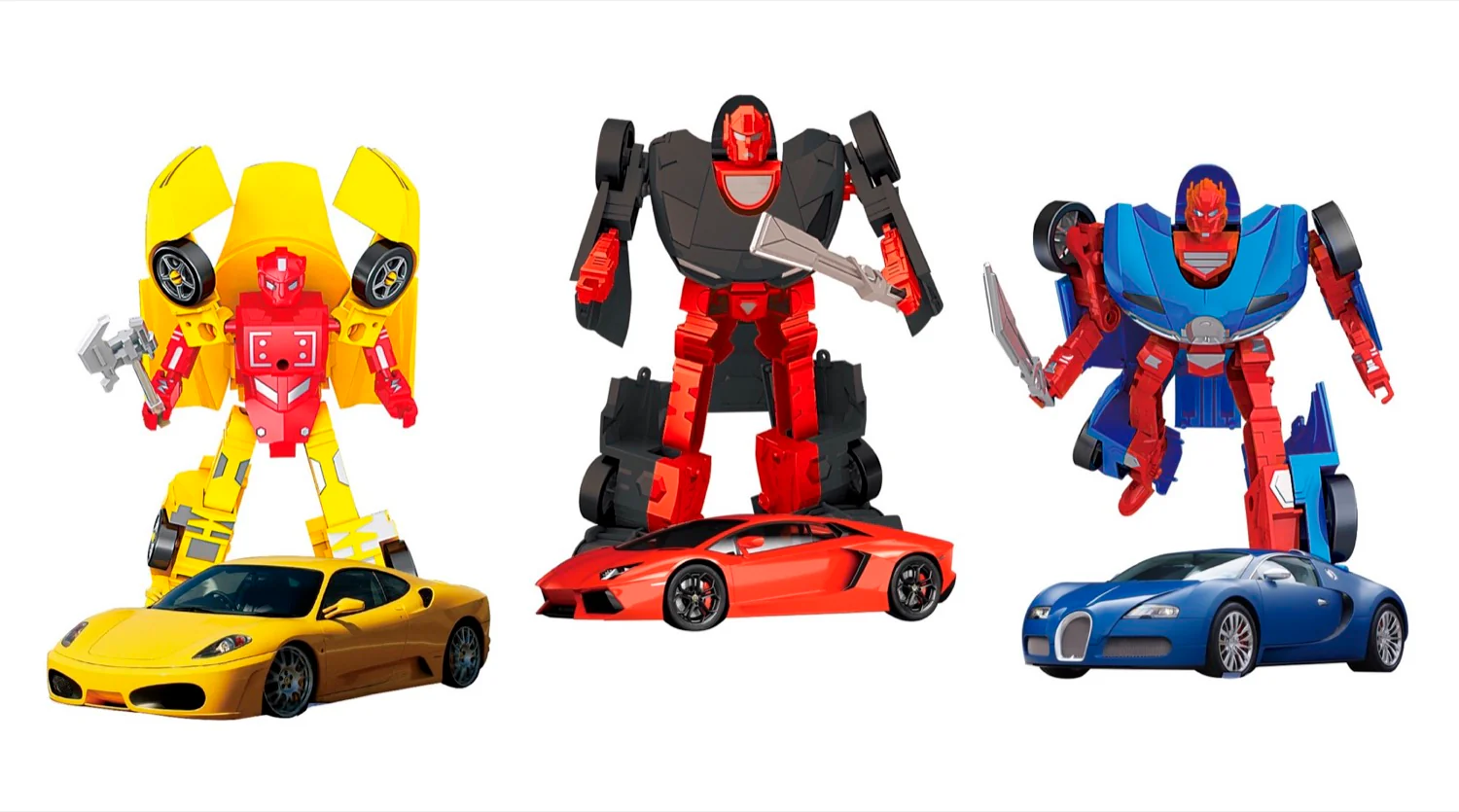 Transforming Car/Robot Mega Morpher Action Toy, 14 cm - Image 2