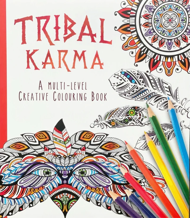 Tribal Karma  Adult Colouring Book