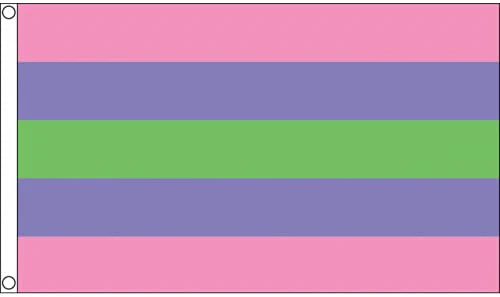 Trigender Premium Quality Flag (5ft x 3ft)