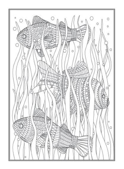 Underwater An Anti-Stress Adult Colouring Book - Image 3