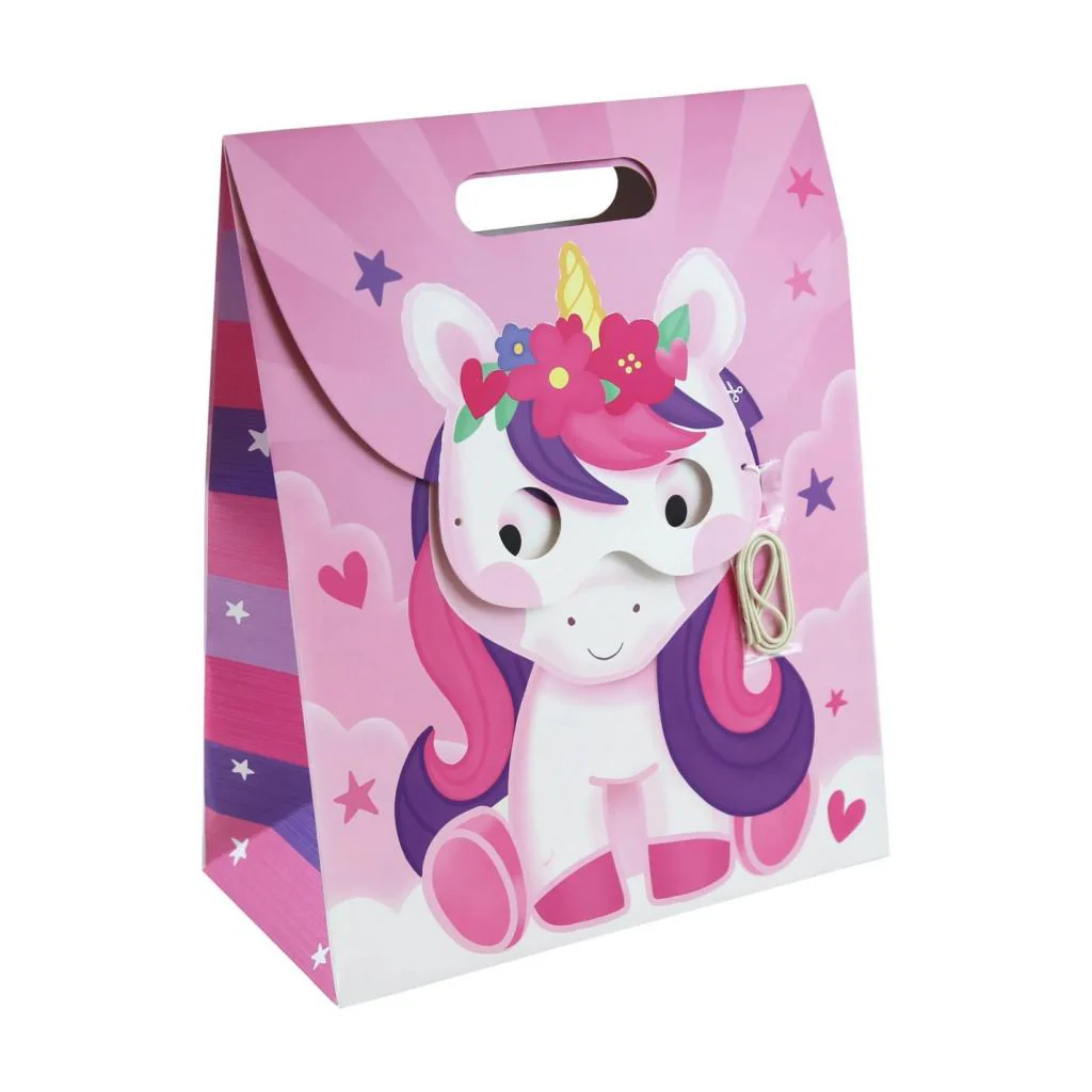 Unicorn Large Gift Bag With Free Party Mask included