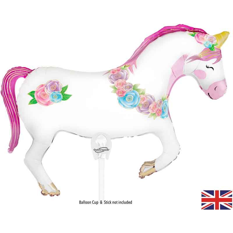 Unicorn Mini Air Fill Foil Balloon 39cm