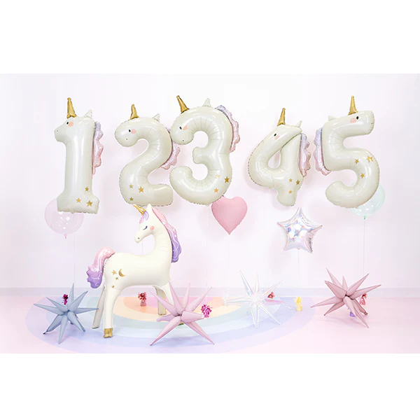 Unicorn Number 1 Foil balloon, 93cm - Image 2