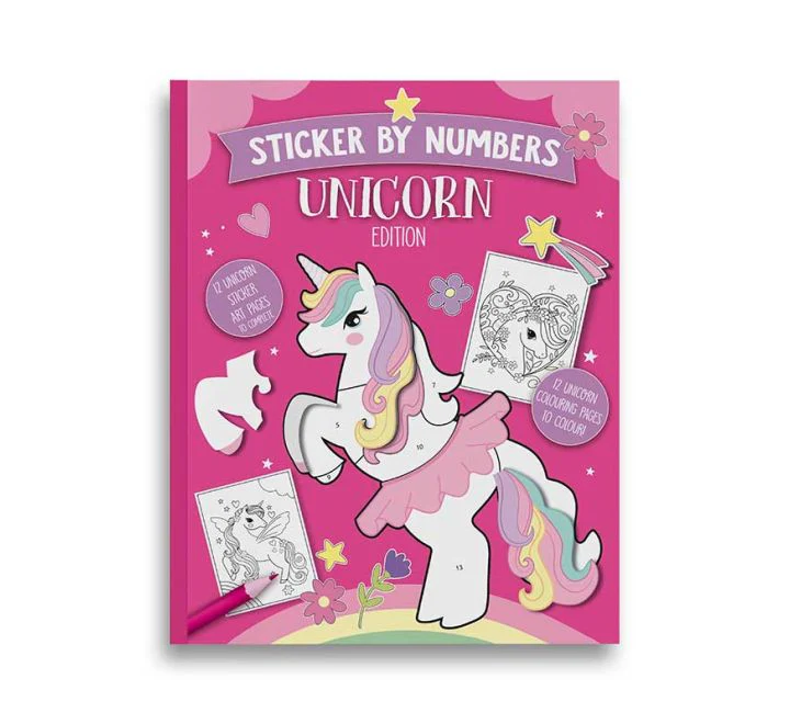 Unicorn Sticker By Numbers Sticker Art Book
