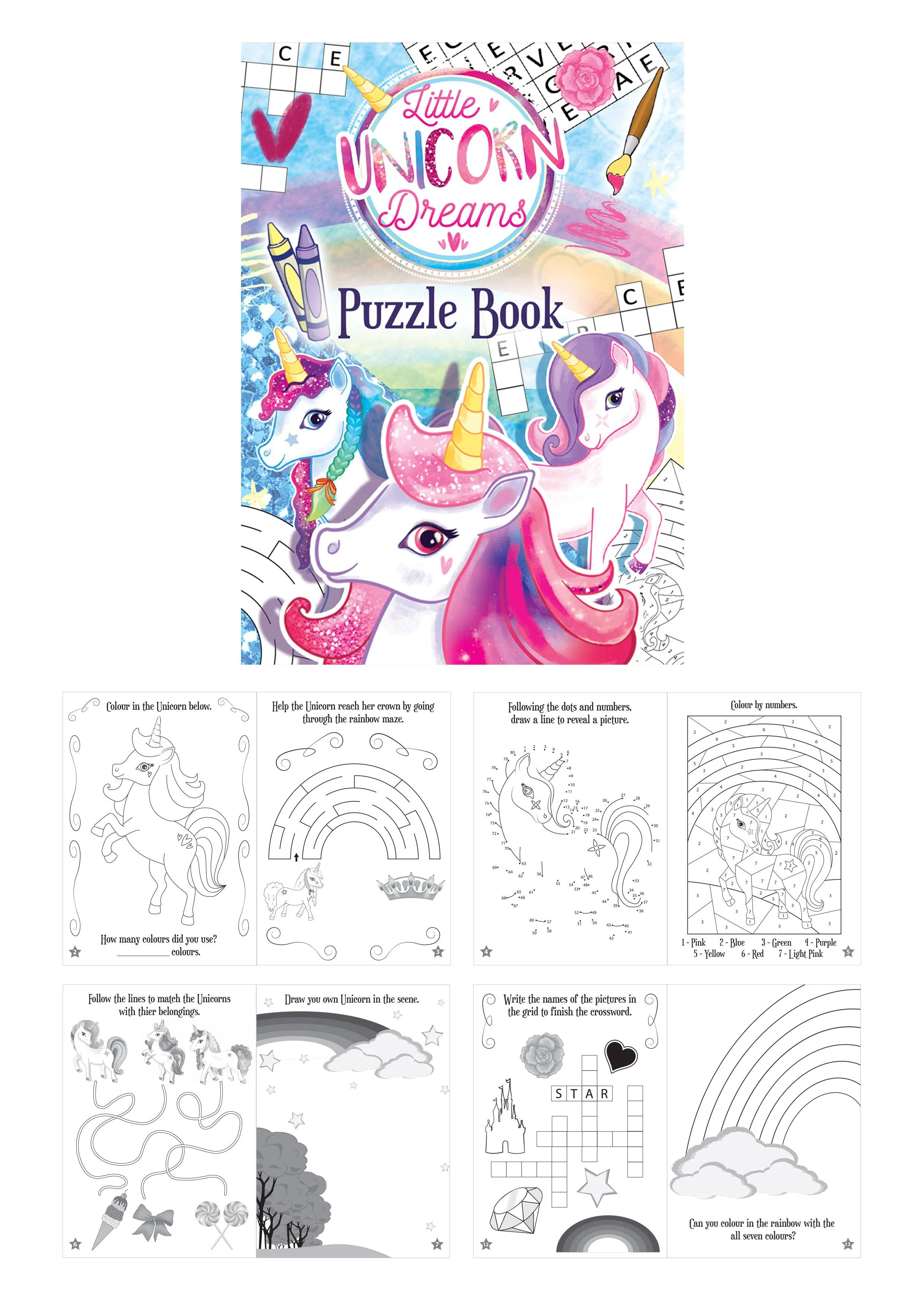 Unicorn themed 12 Party Bags with Fillers - Image 3