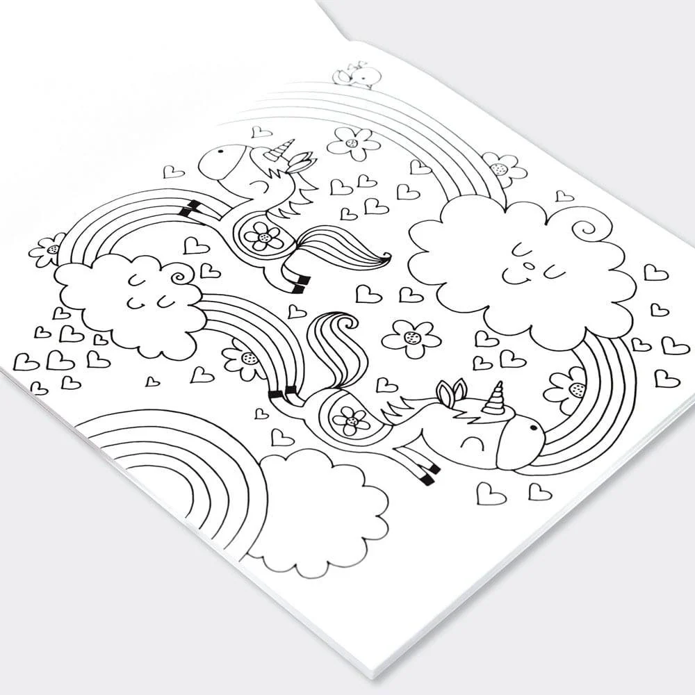 Unicorns & Rainbow Colouring Book by Rachel Ellen Designs - Image 2