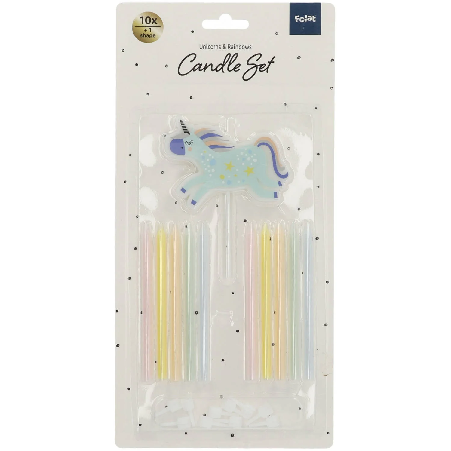 Unicorns & Rainbows Birthday Cake Candles -  (10cm, 11 pieces) - Image 5